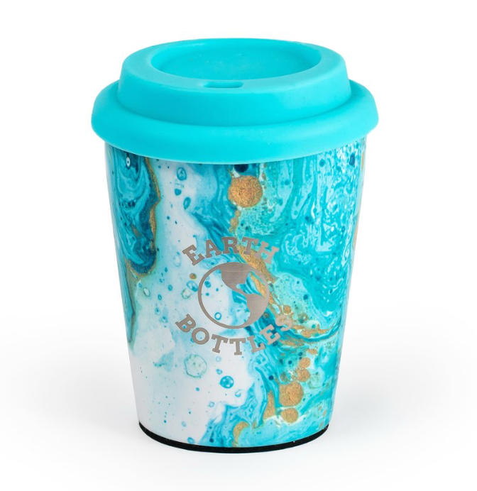 Coffee Nut 10 oz Travel Cup Blue Marble